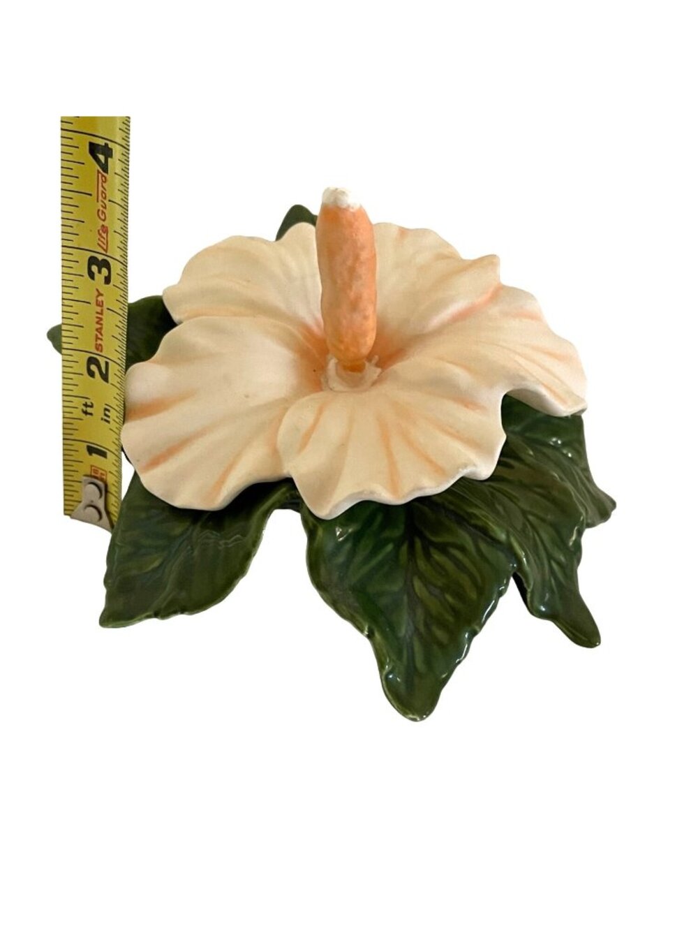 Vintage Jamar Mallory 1970s Hibiscus Ceramic Flower Hawaiian Tropical Retro Tiki - Picture 8 of 10